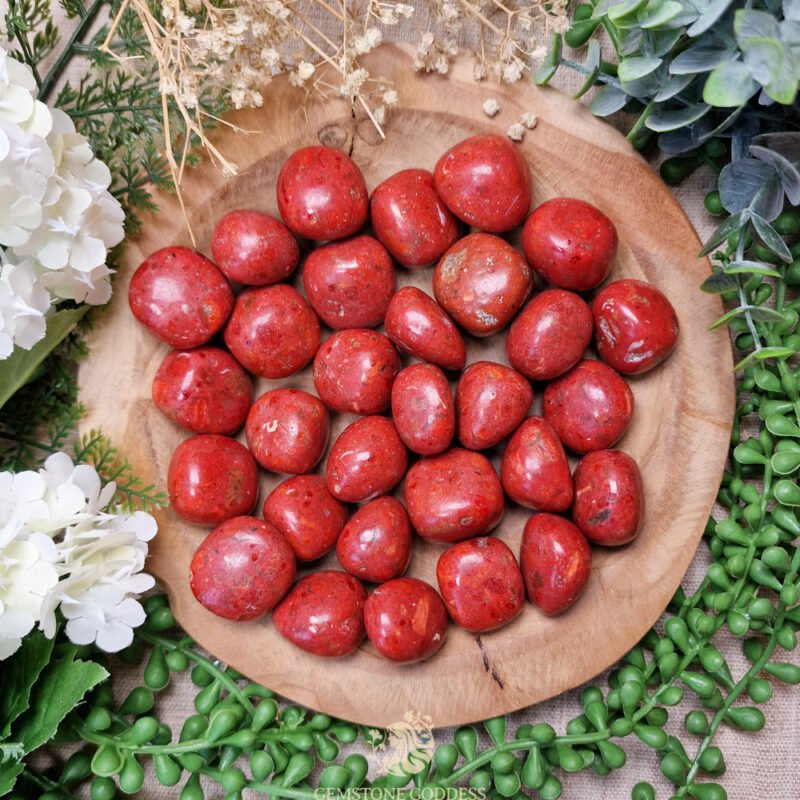 rood-schuimkoraal-trommelsteen-edelsteen