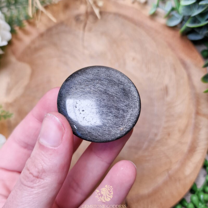 zilver-obsidiaan-platte-edelsteen