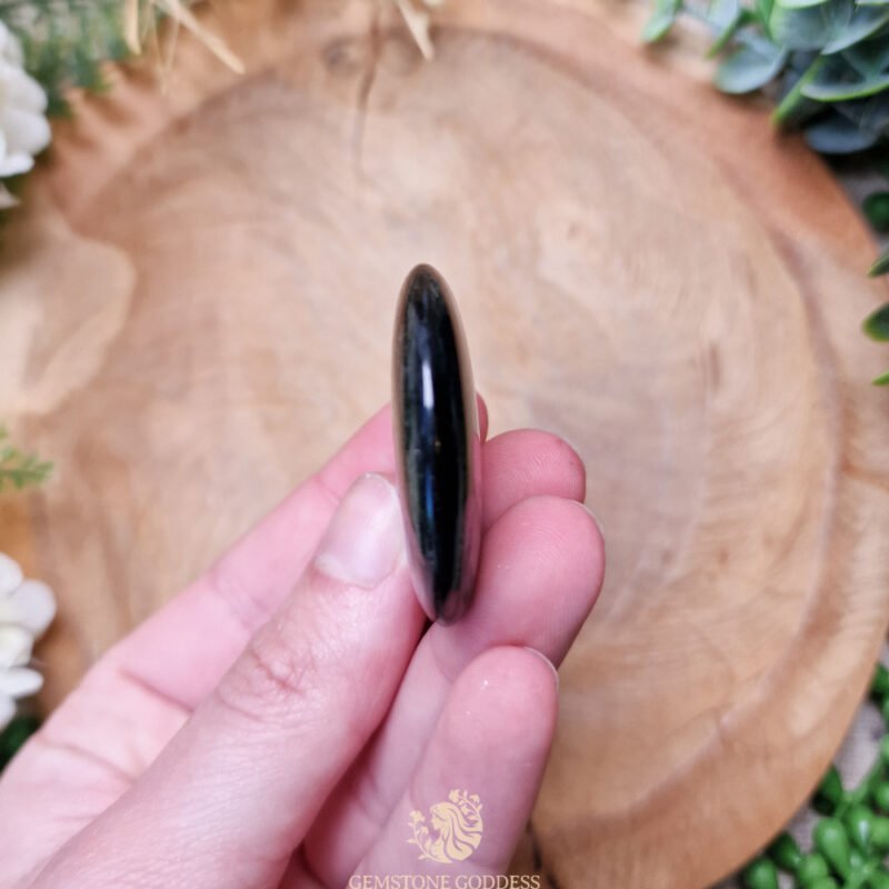 zilver-obsidiaan-platte-steen