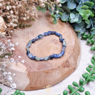 Blauw Groene Kyaniet Trommelsteen Armband