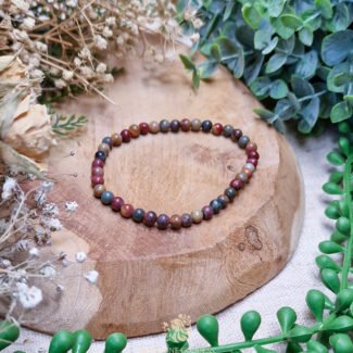 Polychroom Jaspis Armband 4mm