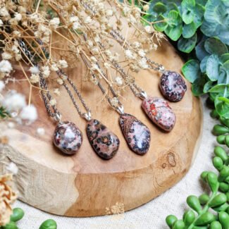 Luipaard Jaspis Zilveren Hanger