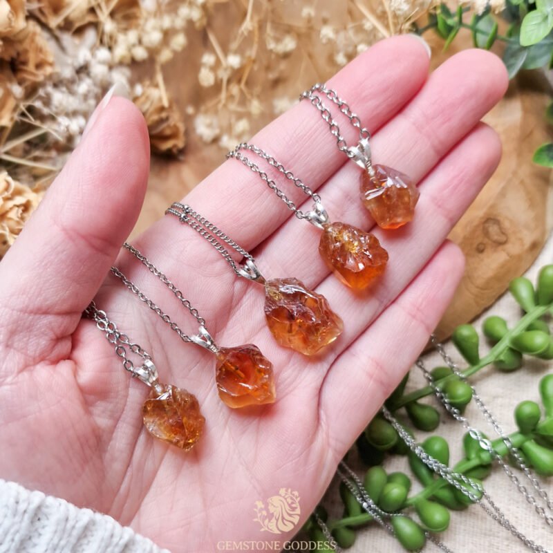 ruwe-citrienkwarts-zilveren-sieraad