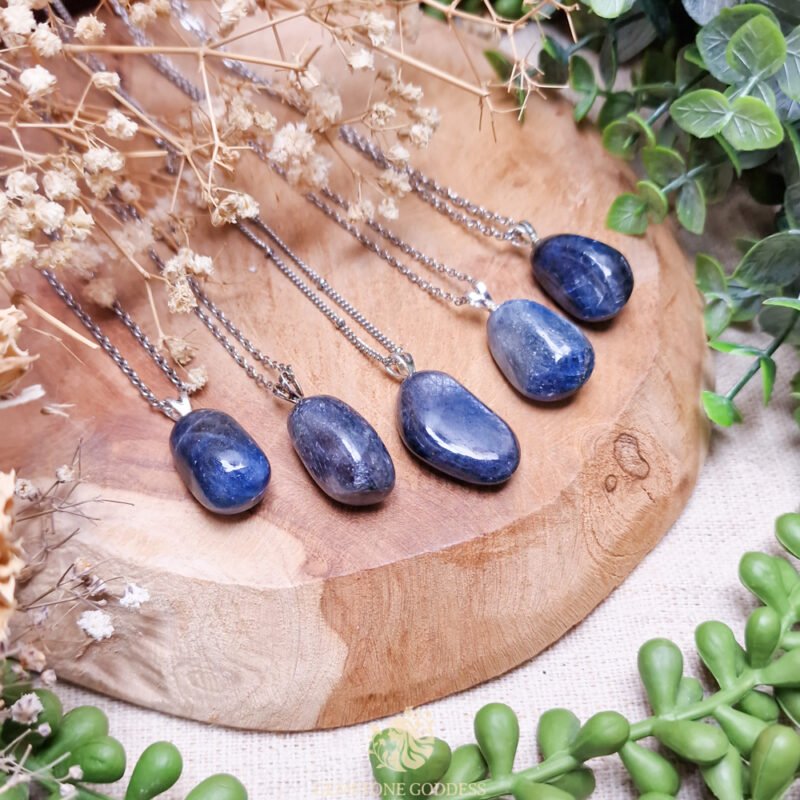 saffier-zilveren-ketting